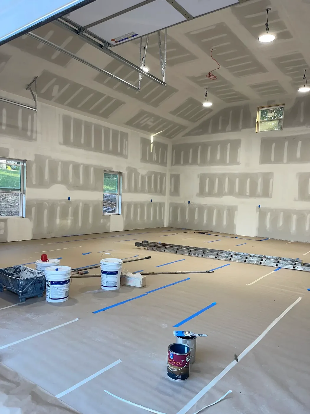 Drywall taped, floated, and sanded smooth before painting in Nashville TN