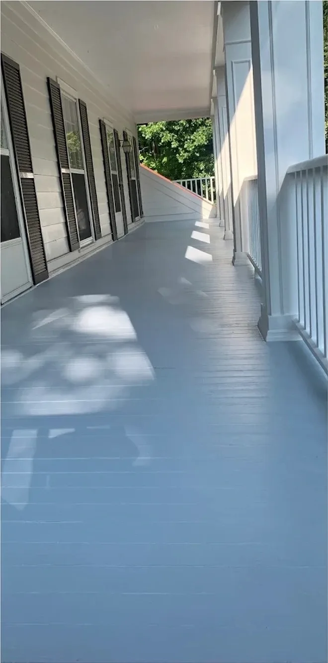 Porch floor after refinishing in Nashville TN